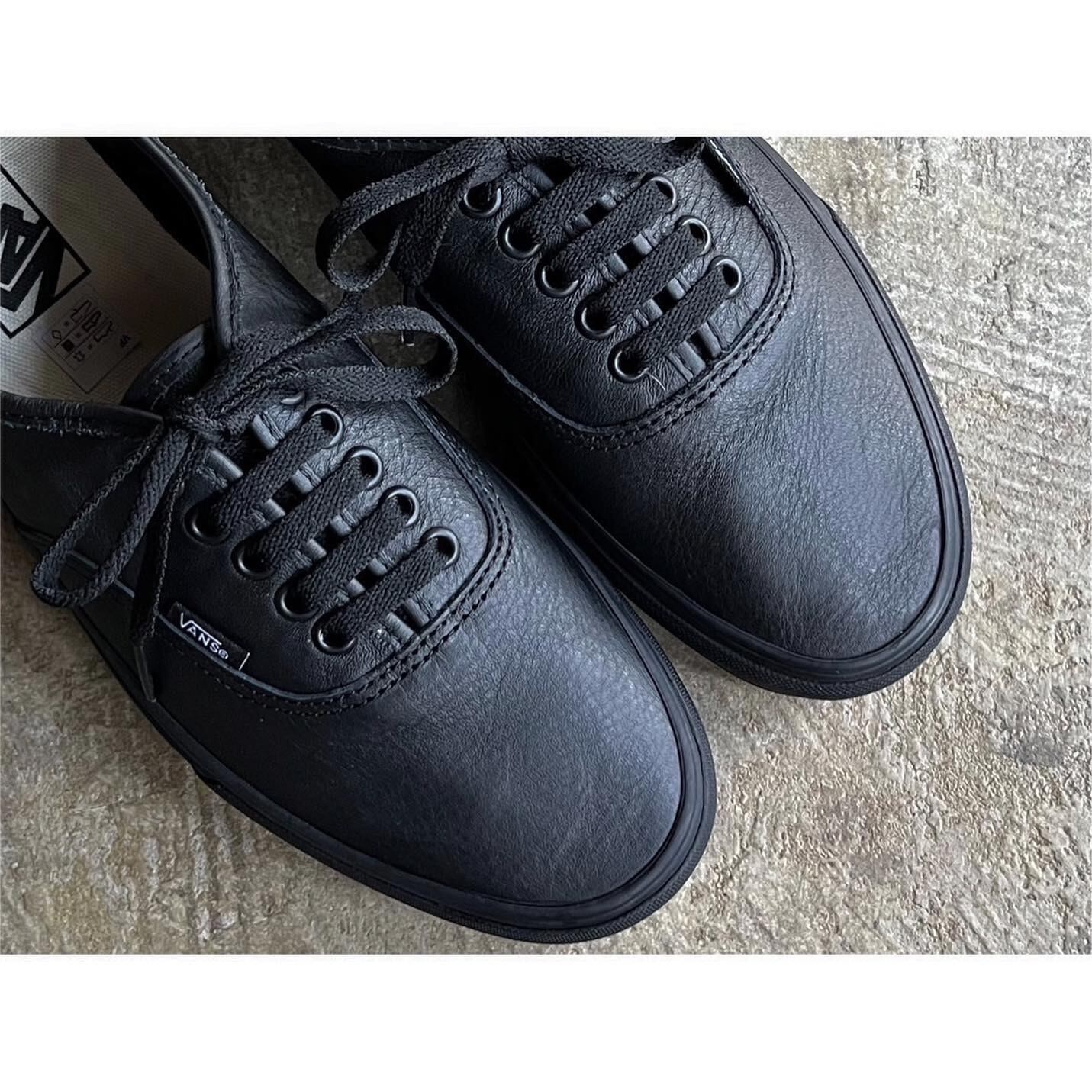 VANS AUTHENTIC LEATHER BLACK 26.5 新品未使用