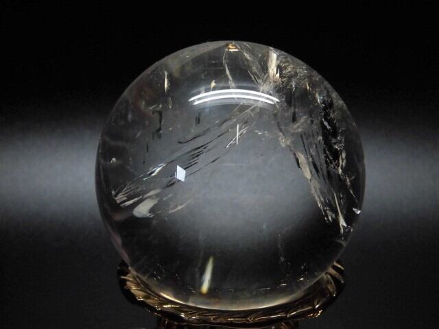【送料無料】【高品質】72mm ブラジル産天然レインボー水晶玉 no.5
