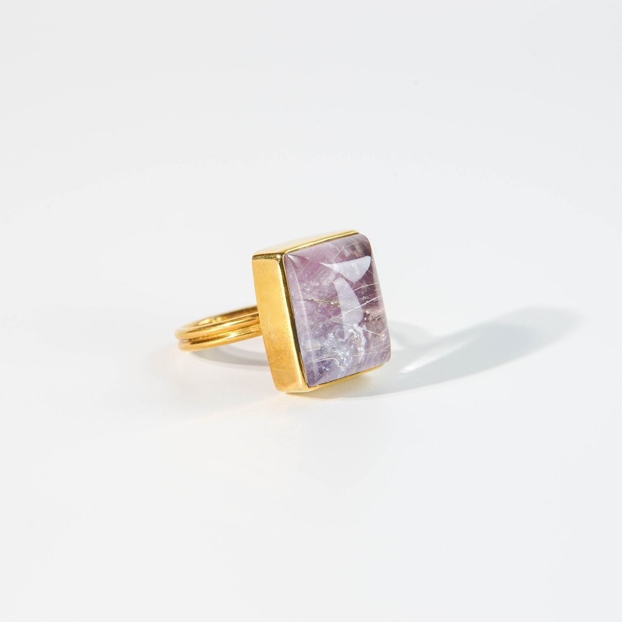 【free size】トルマリン x ルチルクォーツ リング（No.20)