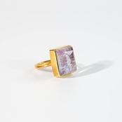 【free size】トルマリン x ルチルクォーツ リング（No.20)