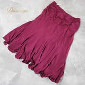 社交ダンス 衣装 スタンダード ラテン スカート 練習着 レッスンウェア Chacott Dance Sport チャコット ダンススポーツ レッド系 赤 無地 ワインレッド 伸縮性 有り ナイロン ポリウレタン Mサイズ シンプルデザイン 飽きの来ないダンスウェア 練習用スカート スカート丈約60.5cm ウエスト約31cm～ 社交ダンス練習着 トレーニングウェア レディース ダンス衣装 フレアスカート