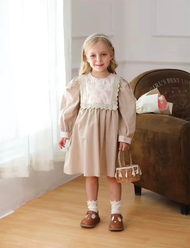 【取寄】淡色クラシカルフレンチガーリーワンピース