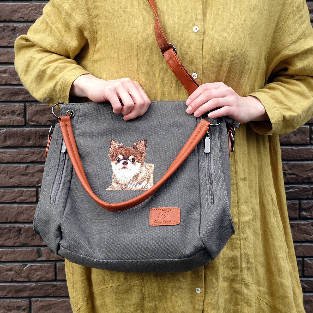 オーダーメイド】ペット写真からつくるリアル刺繍｜リュクストート