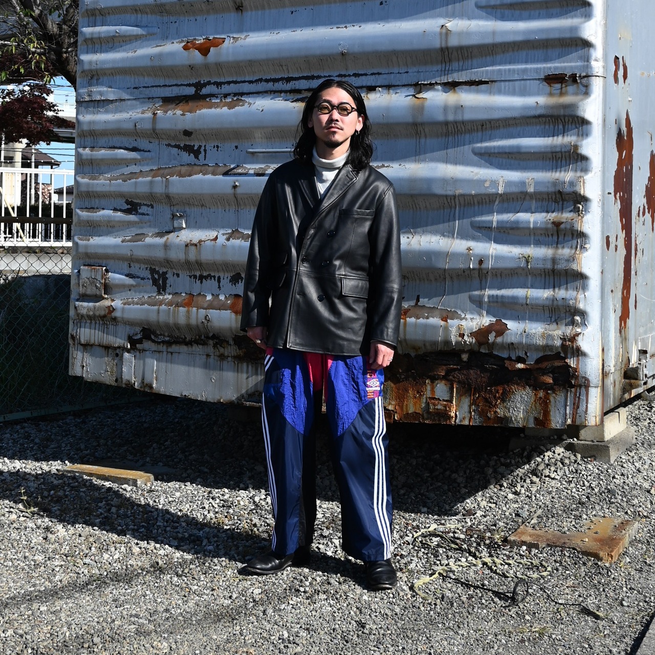 CCU(シーシーユー)DOUBLE BREASTED JKT、CHANGES(チェンジーズ)REMAKE NYLON EASYPANTS