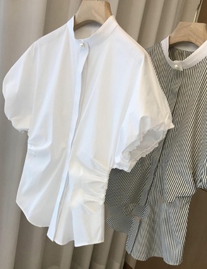 Puff Sleeve Peplum Blouse