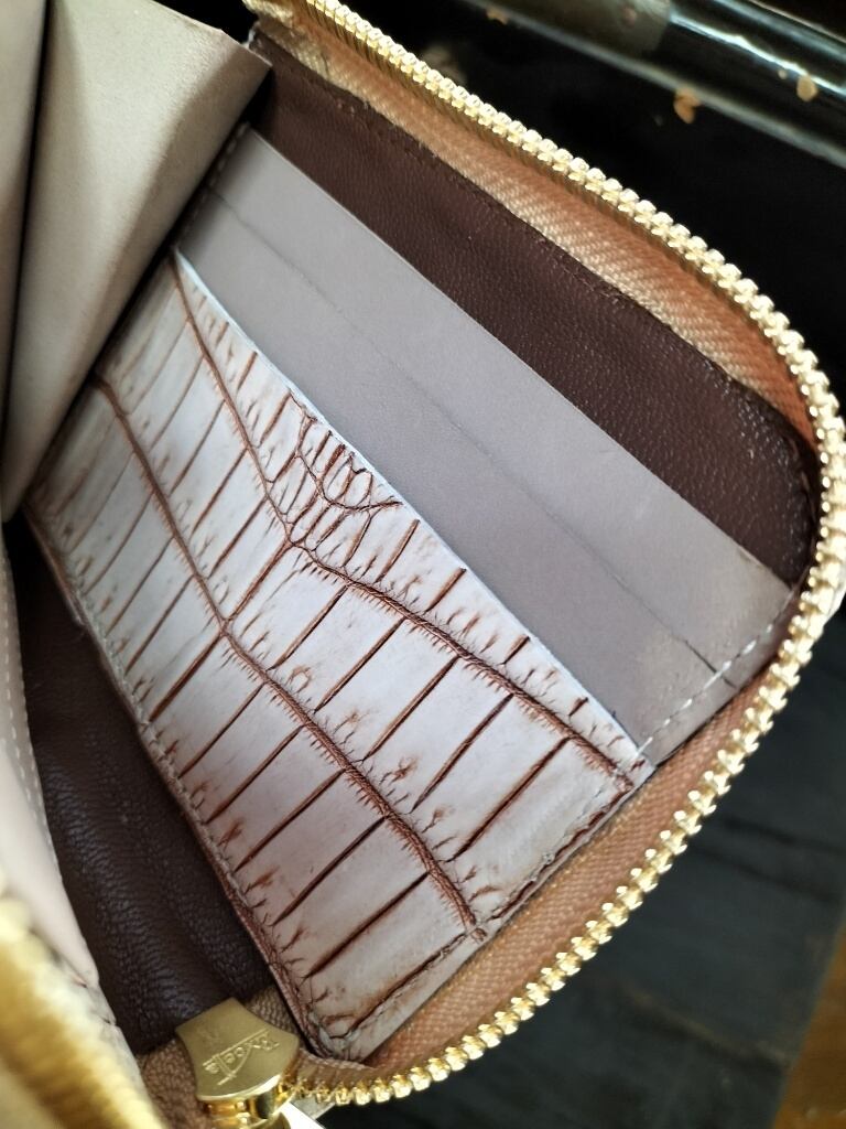 カキシブ・シラホネ・クロコダイルL字ファスナーウオレットA