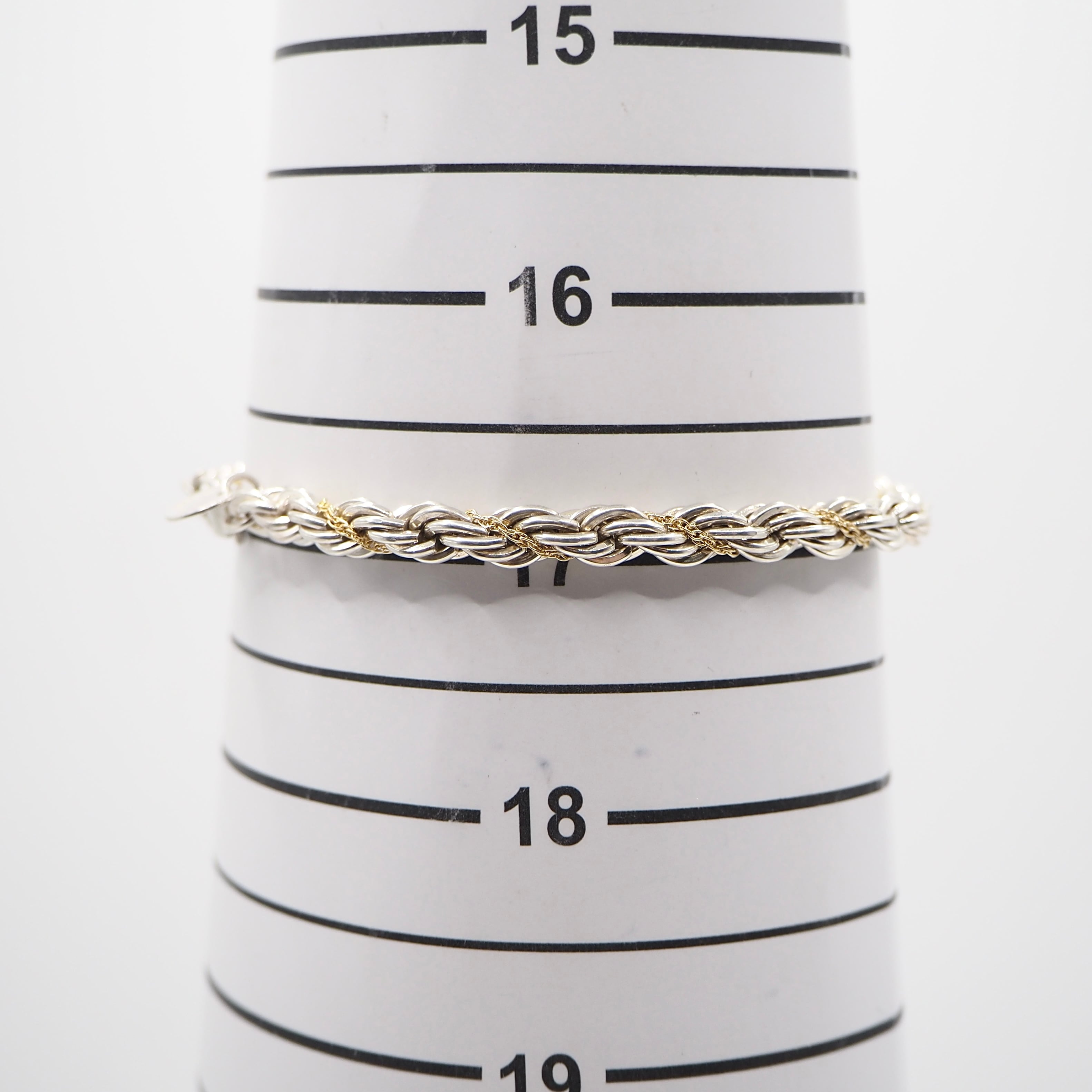 Tiffany&Co. ツイストチェーン コンビ ブレスレット シルバー925 K18