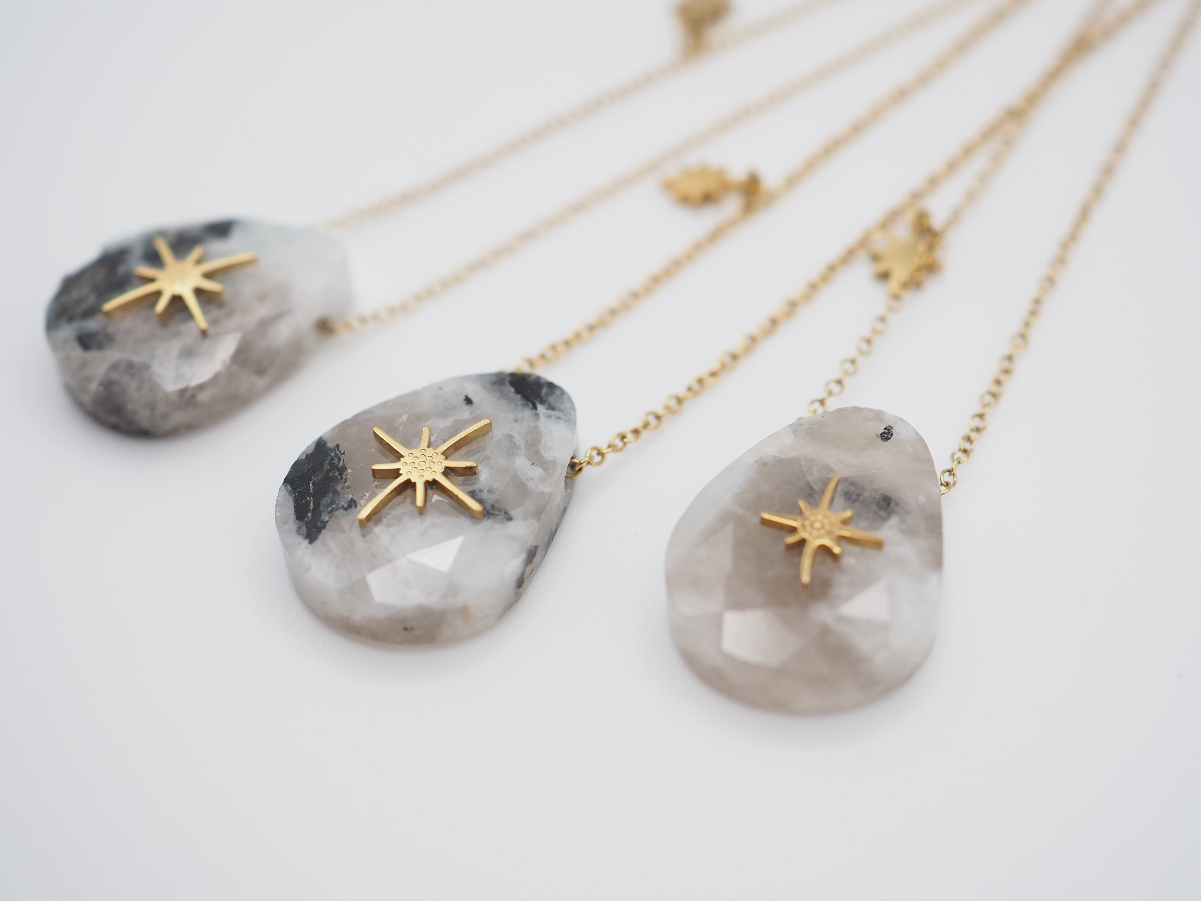 ☆ SALE ☆【ikita Paris】 ネックレス ムーンストーン 天然石 S-IKN0086