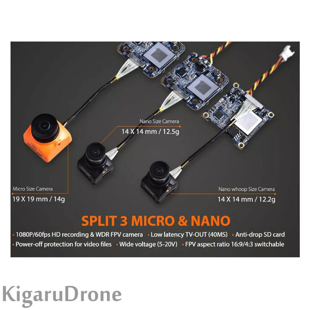 RunCam Split 3 Nano Whoop [Whoopバージョン] DVR:1080x720/60fps HD