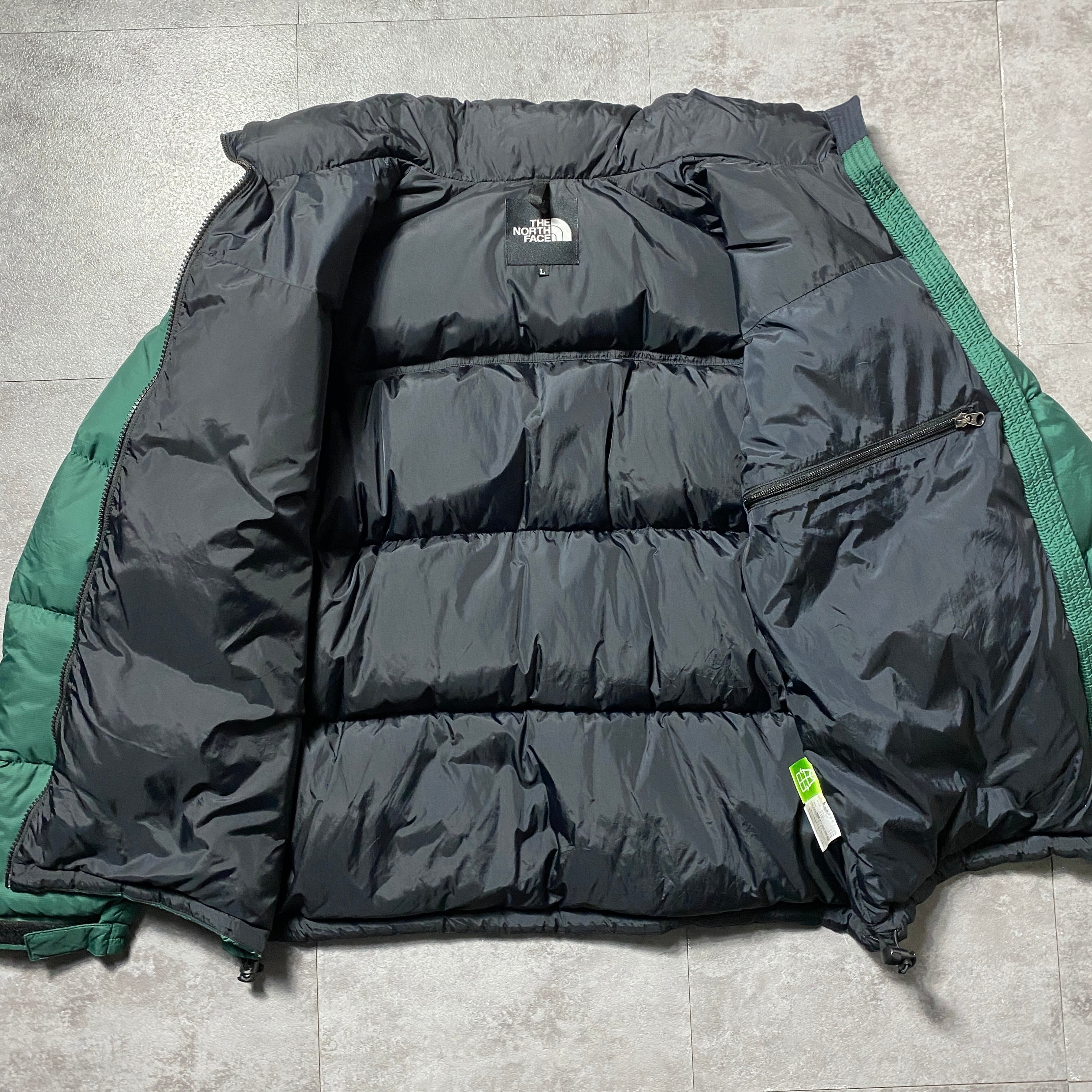 THE NORTH FACE ノースフェイス ヌプシ 刺繍ロゴ グリーン YKKジップ