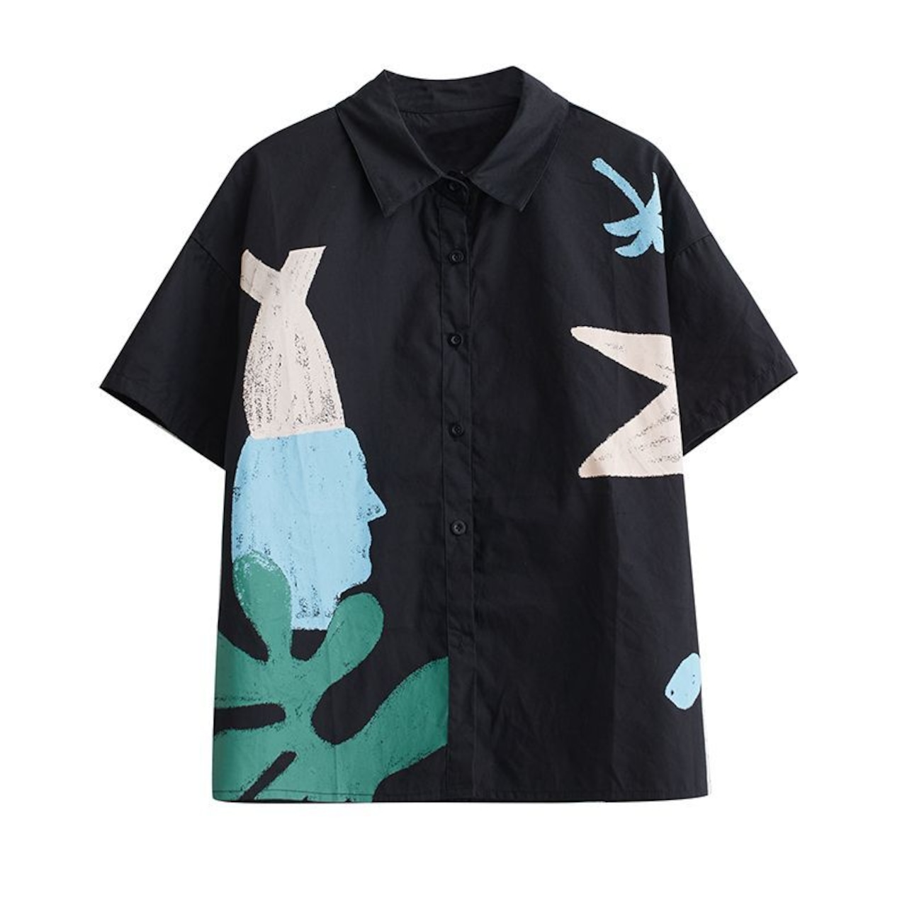 手書き風 ボックスシルエット シャツ 30097