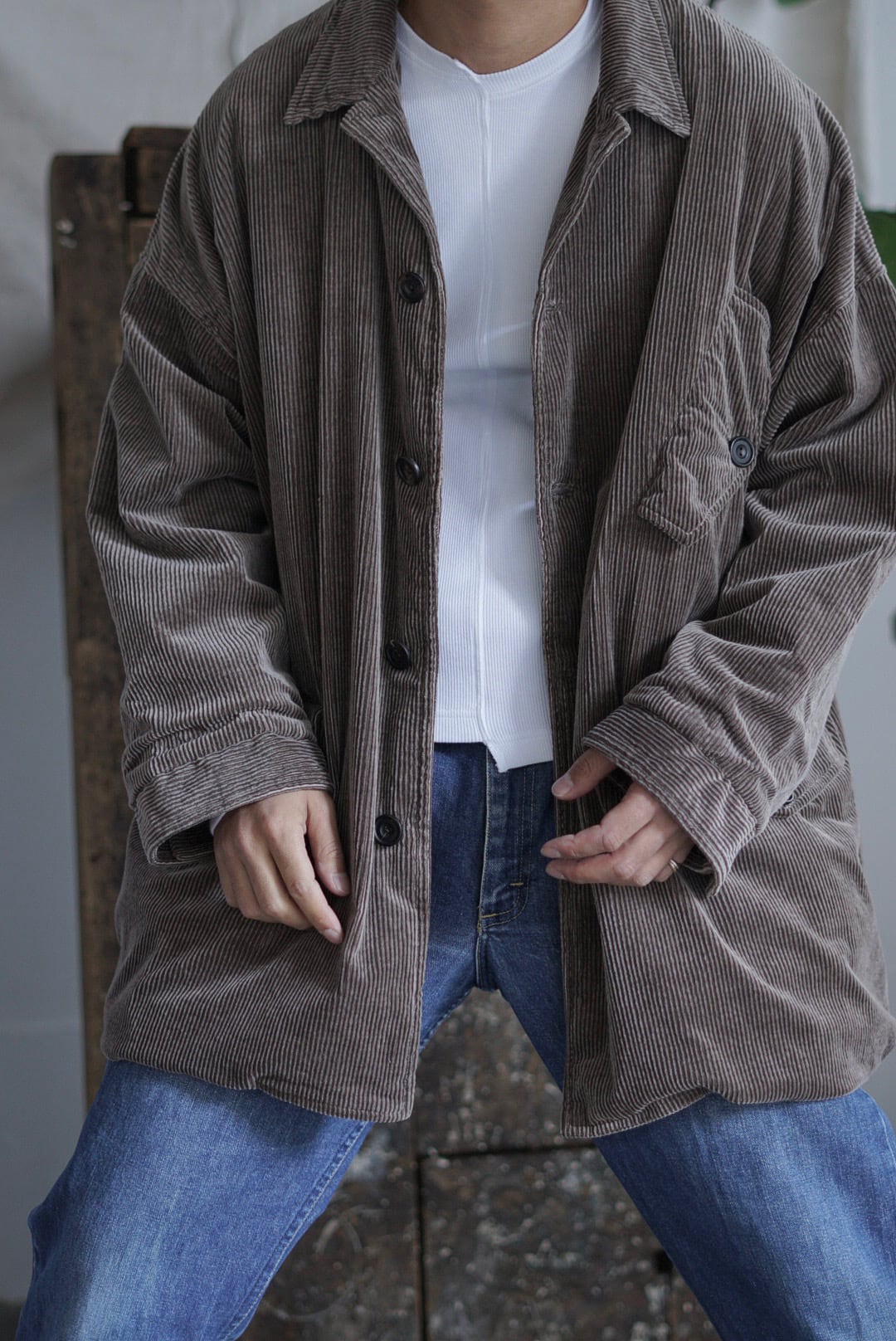 RICORRROBE - COVERALL LIMBO - CASHMERE CORDUROY | Brownie