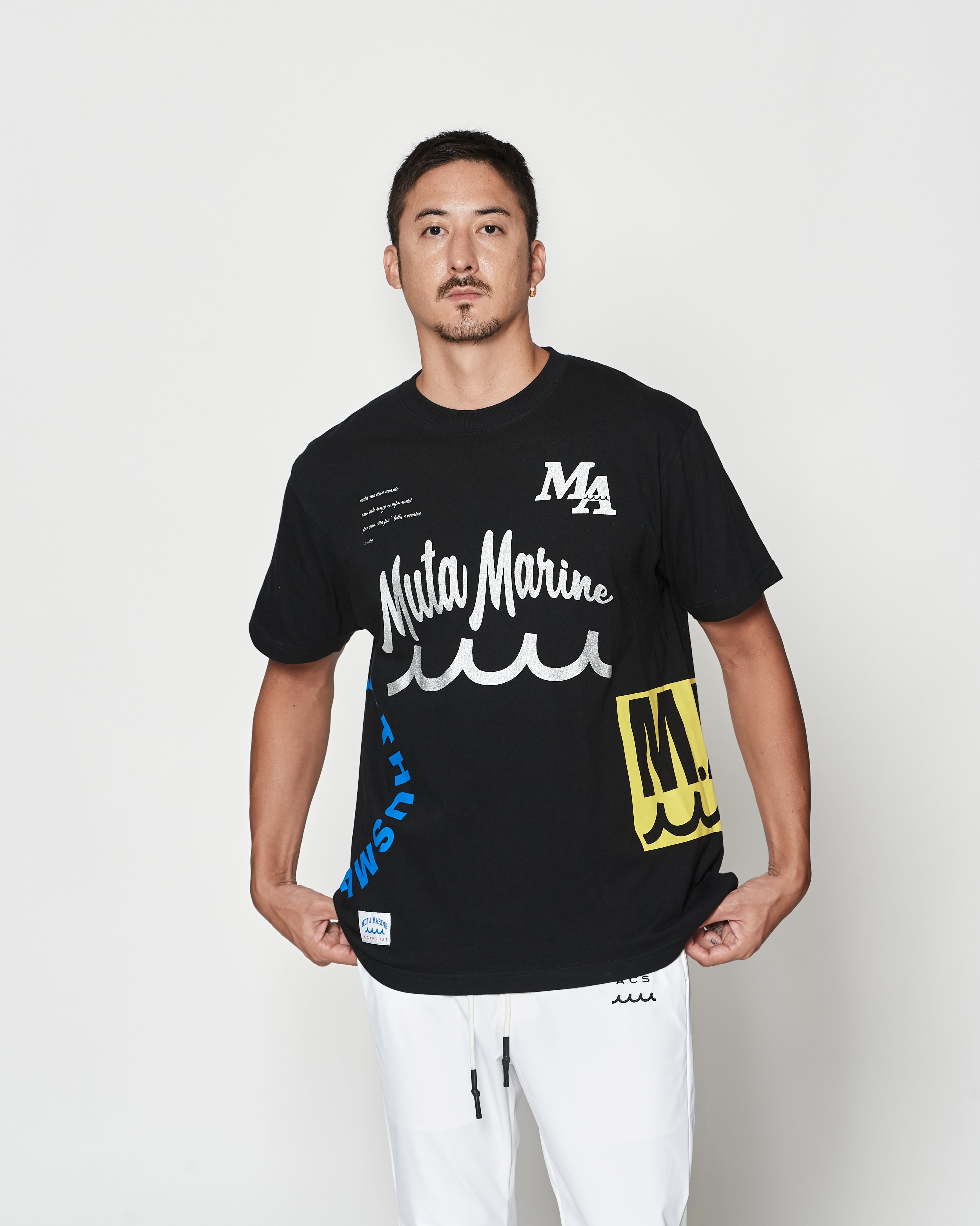 【超レア・即完売品】新品タグ付 muta MARINE ゴムプリント Tシャツ 6b48a8f4103929ae334fe367288b5f