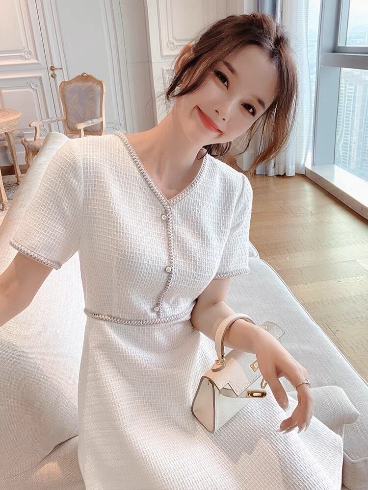 清楚系膝丈ワンピース G105CON0061