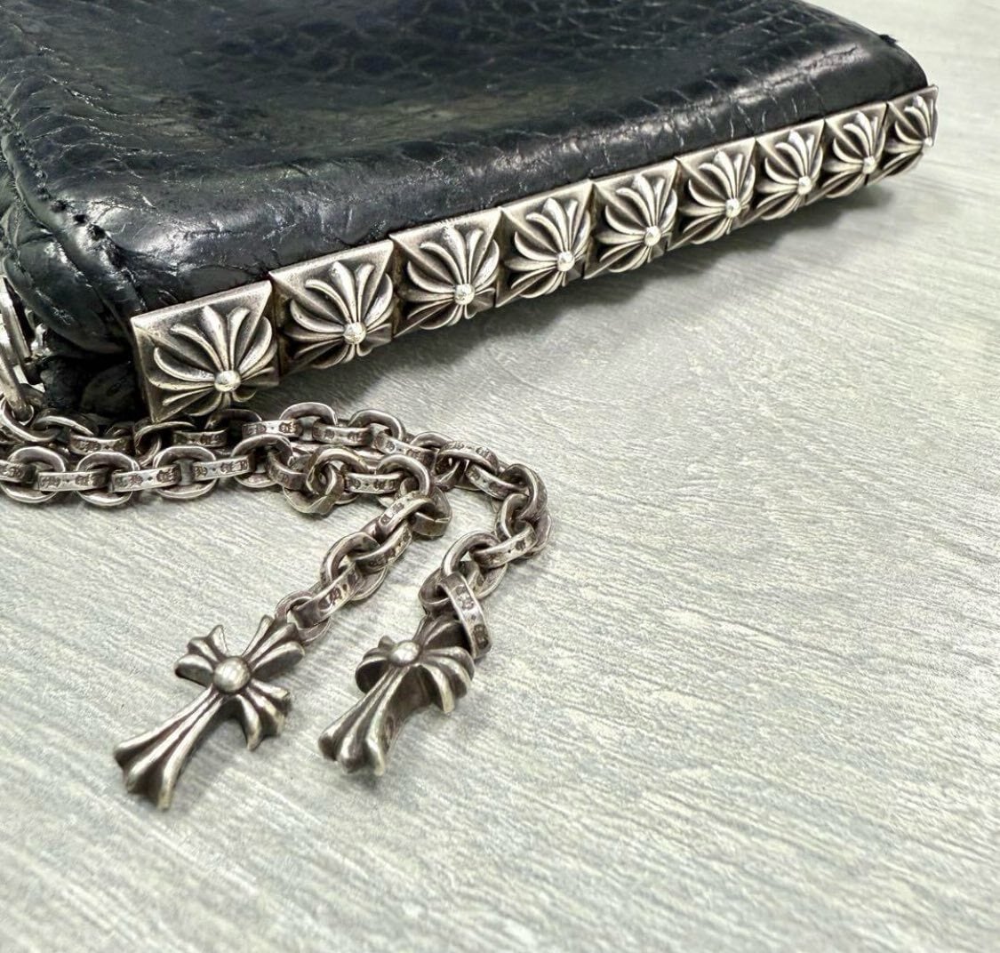 CHROME HEARTS クロムハーツ スタッズ 3サイド ジップウォレット
