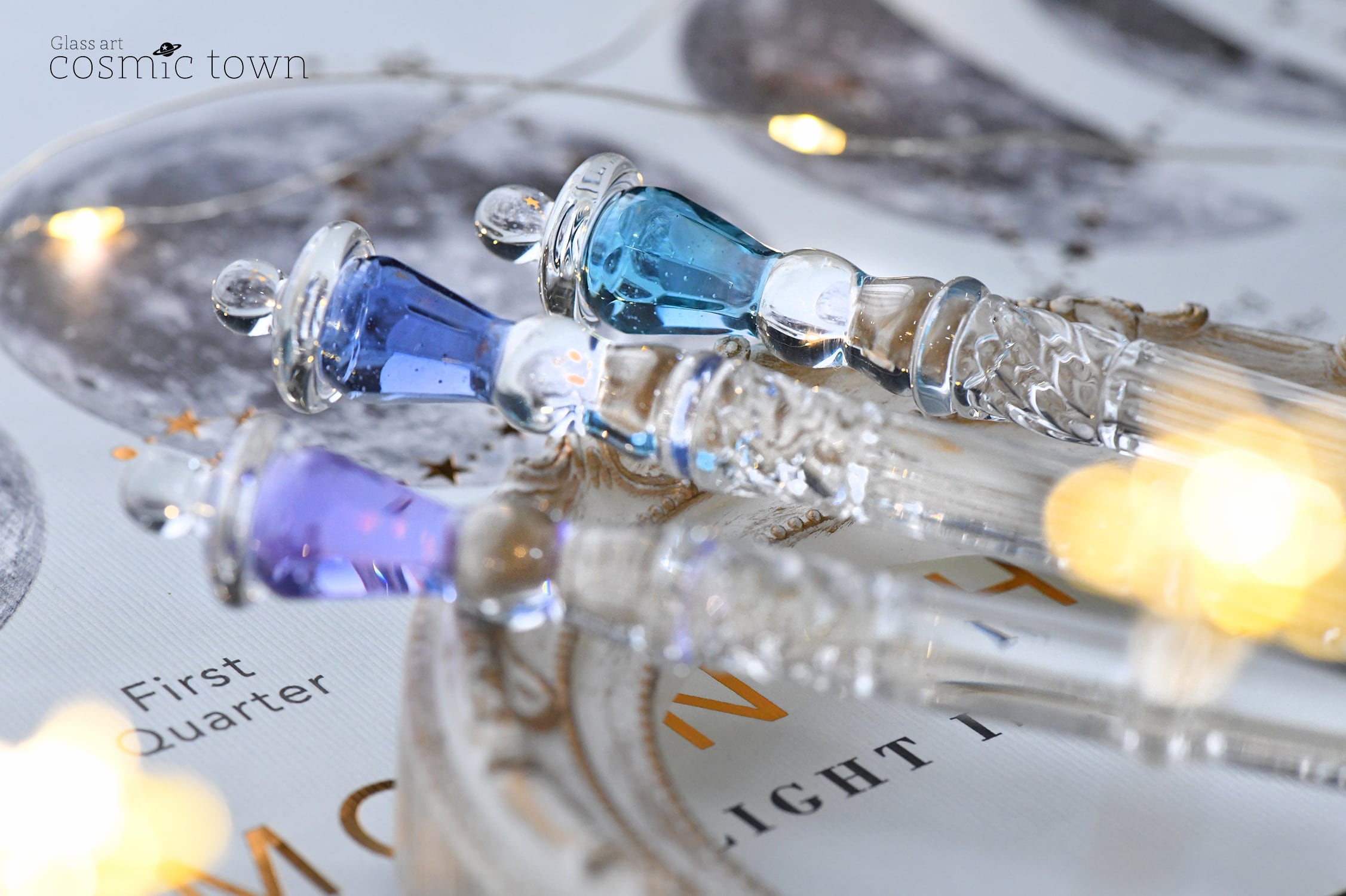 クリア】街灯ガラスペン / ボロシリケイト【cosmic town】1024-2