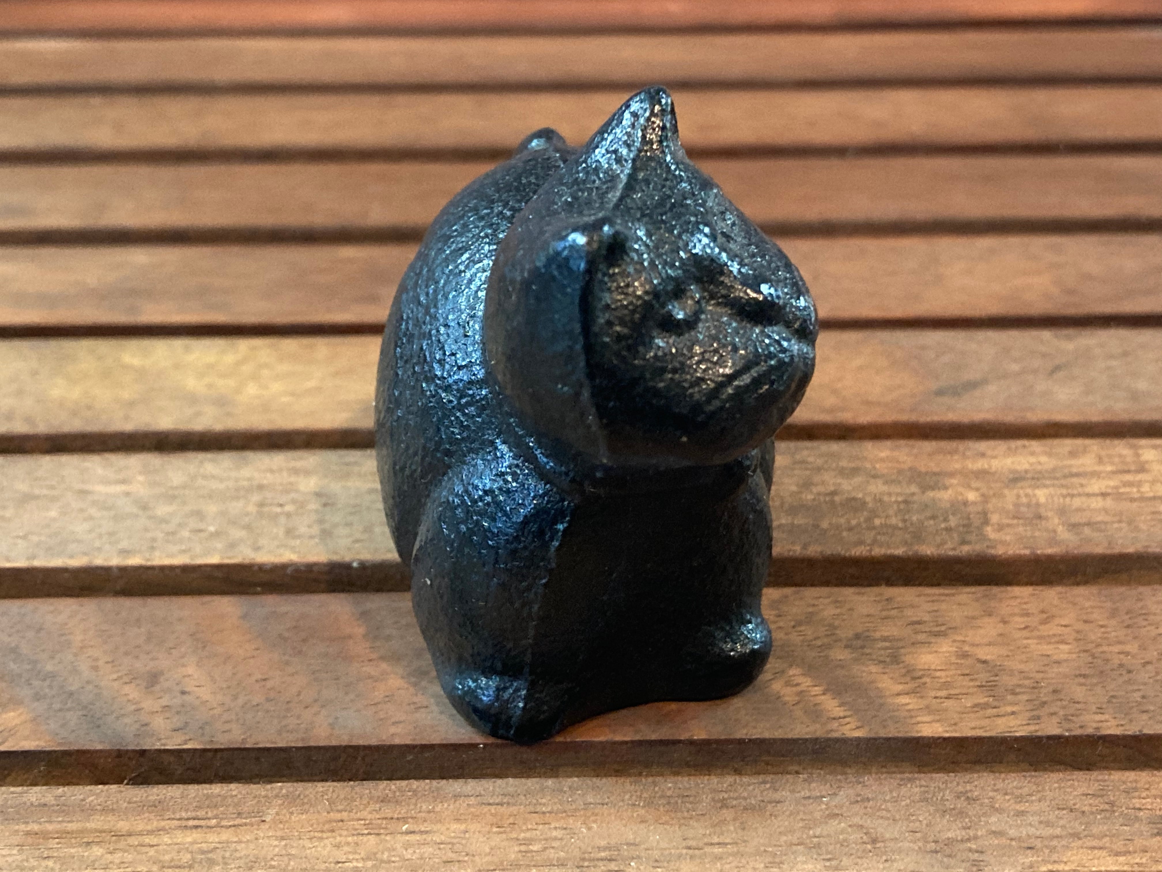 南部鉄器 丸猫文鎮 考える猫 | 1848年創業 南部鉄器工房及富