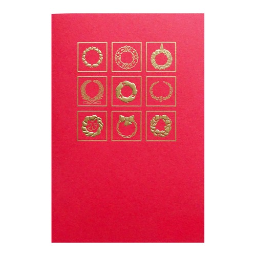 クリスマスカード ベルギー製 [FIRST CARDS] 銅版印刷 2915 クリスマスリース