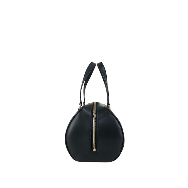 CELINE セリーヌ ハンドバッグ ブラック ロゴ型押し レザー ロールバッグ vintage ヴィンテージ オールド 2jj6ge