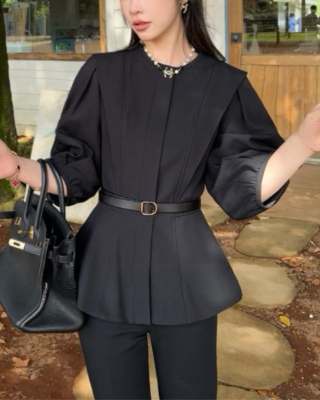 ペプラムデザイントップス　l5171