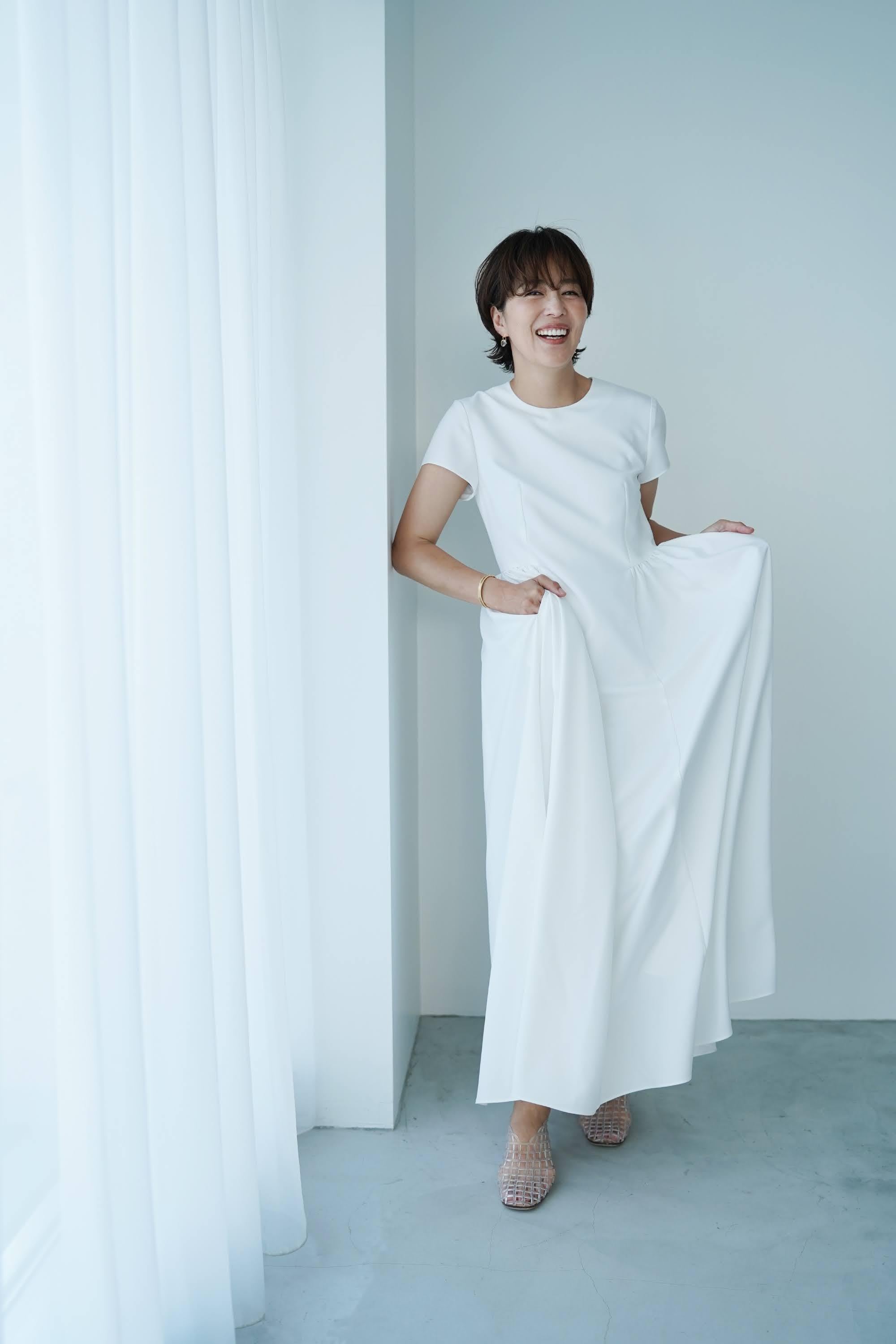 EVERYDAY DRESS mature s-sleeve ホワイト long 数量限定 | THE9SHOP 