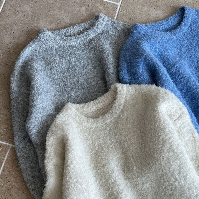 crew neck knit with shoulder bag　J00254