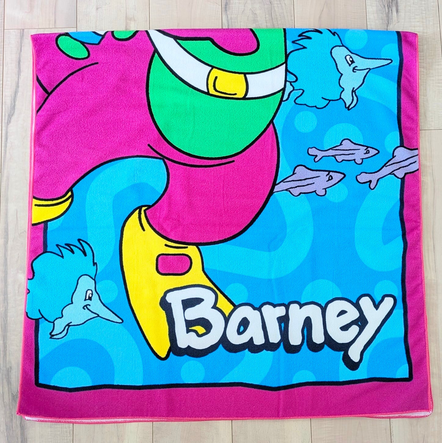 ♧【 Barney & Friends( バーニー&フレンズ ) 】 BIG TOWEL / ビーチタオル / バスタオル 〚アメリカン雑貨 アメトイ〛