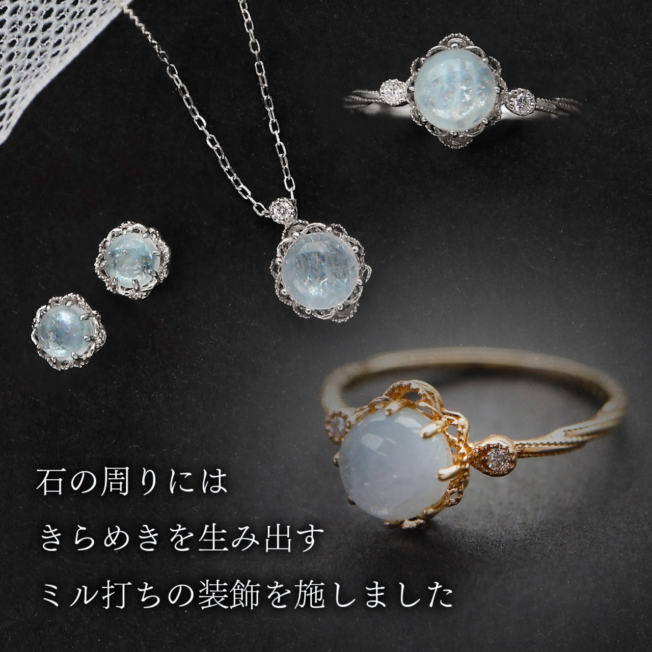 【受注生産】シンデレラアクアマリン/ダイヤ リング＿個別対応
