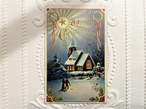 【GPG016】【Christmas】antique card /display goods