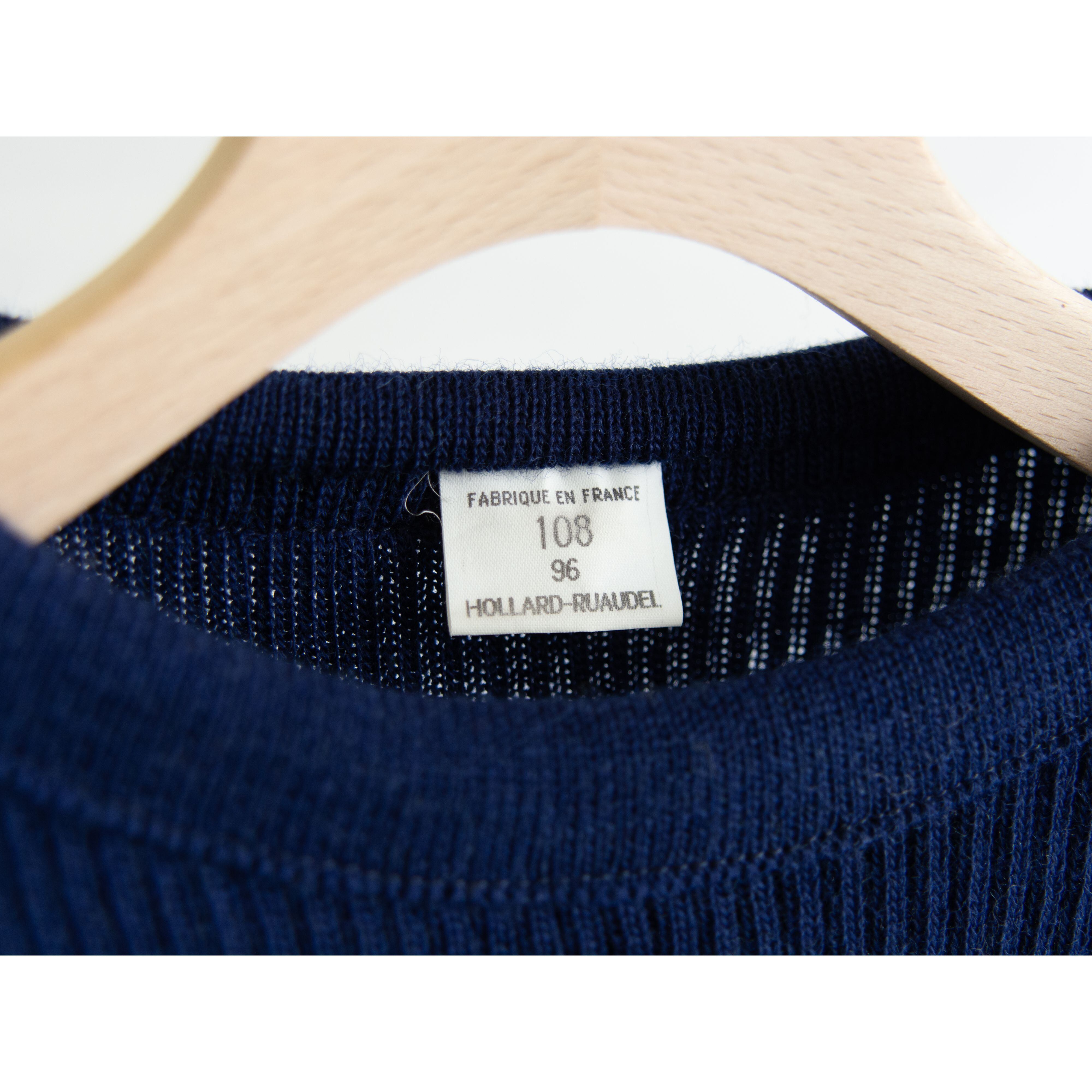 【Dead stock】French Navy 100% wool rib knit pullover（フランス海軍 ウールリブニットプルオーバー セーター）11a