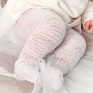 赤ちゃん幼児　男の子女の子のキッズのパンティストッキング　レトロメッシュパンスト　綿　