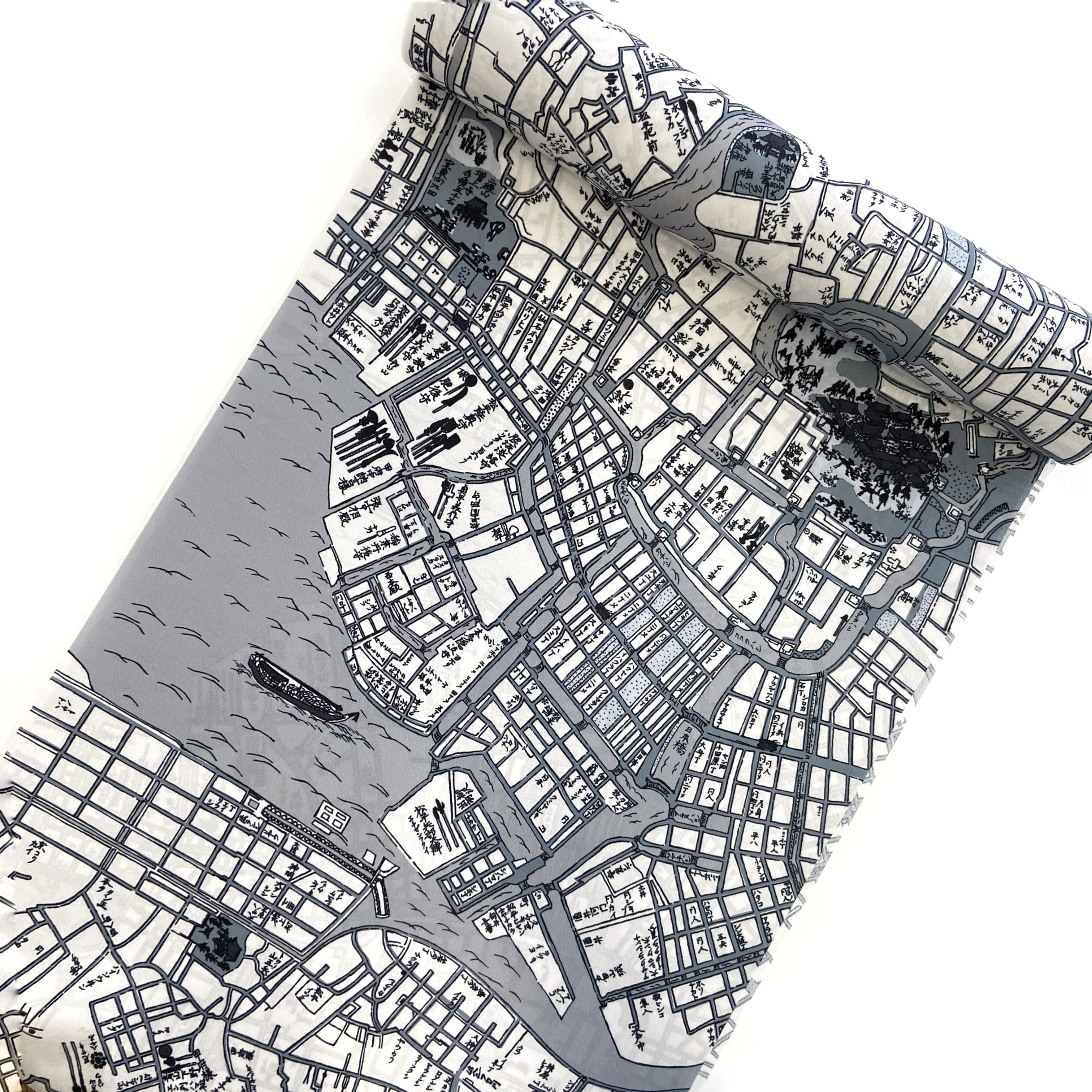 洗える長襦袢【撫松庵】古地図 | ウスキ呉服店