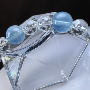 アクアマリン×水晶 デザインブレスレット