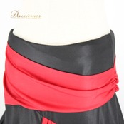 社交ダンス 衣装 スタンダード スカート レッスンウェア 赤 黒 バイカラー Create-Sun クリエイトサン ブラック系 レッド系 練習着 スカート レディース ダンス衣装 練習着 ポリエステル 伸縮性 大人用 スポーツウェア フレアスカート ウエストゴム 毎日の練習 ロングスカート ダンスレッスン 性感的 おしゃれ バイカラー スタイリッシュ シンプル デザイン