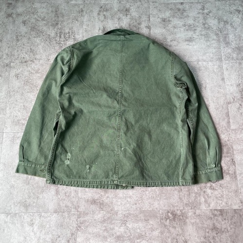 60-70s SONORCO 刺繍タグ グリーン コットンツイル フレンチワークジャケット 詳細写真16