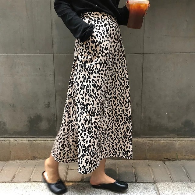 Leopard Long Skirt♥