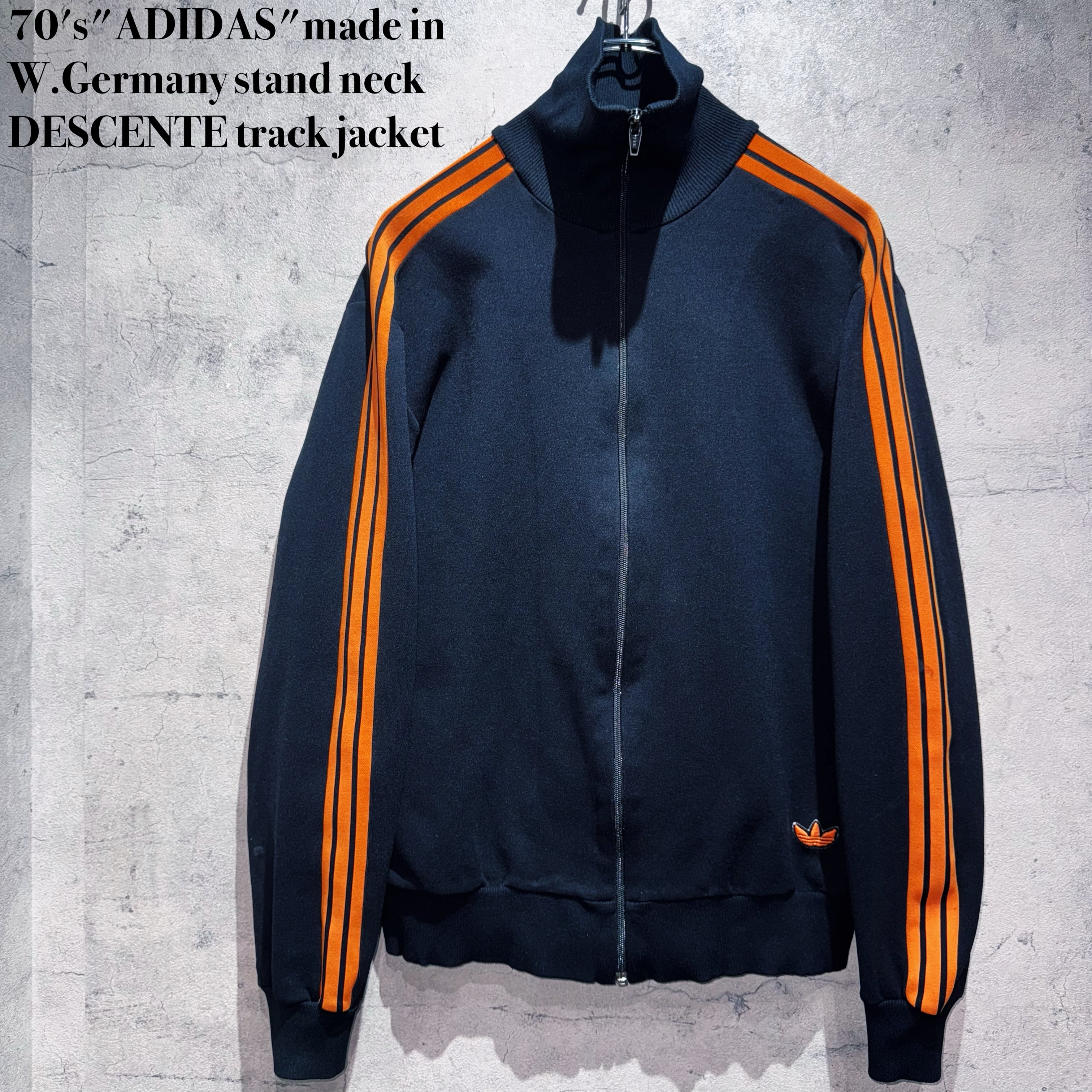 70's"ADIDAS"made in W.Germany stand neck DESCENTE track jacket