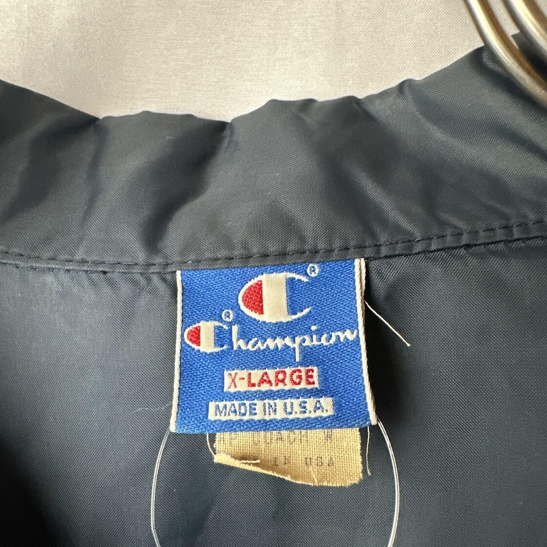 90s USA製 チャンピオン 米海軍学校 カレッジロゴ コーチジャケット 