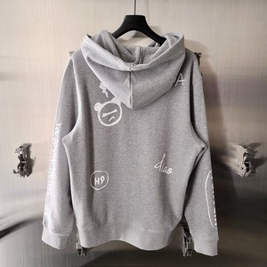 送料無料【HIPANDA ハイパンダ】メンズ フーディー スウェット MEN'S GRAFFITI PRINT HOODIE SWEAT SHIRT / GRAY