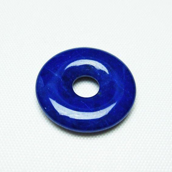 ラピスラズリ ピーディスク ドーナツ型 ルース 平安扣 一点物 メール便可 [M便 1/10] 112-6209