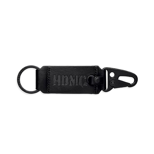 HDMC Black Leather Key-chain Fob