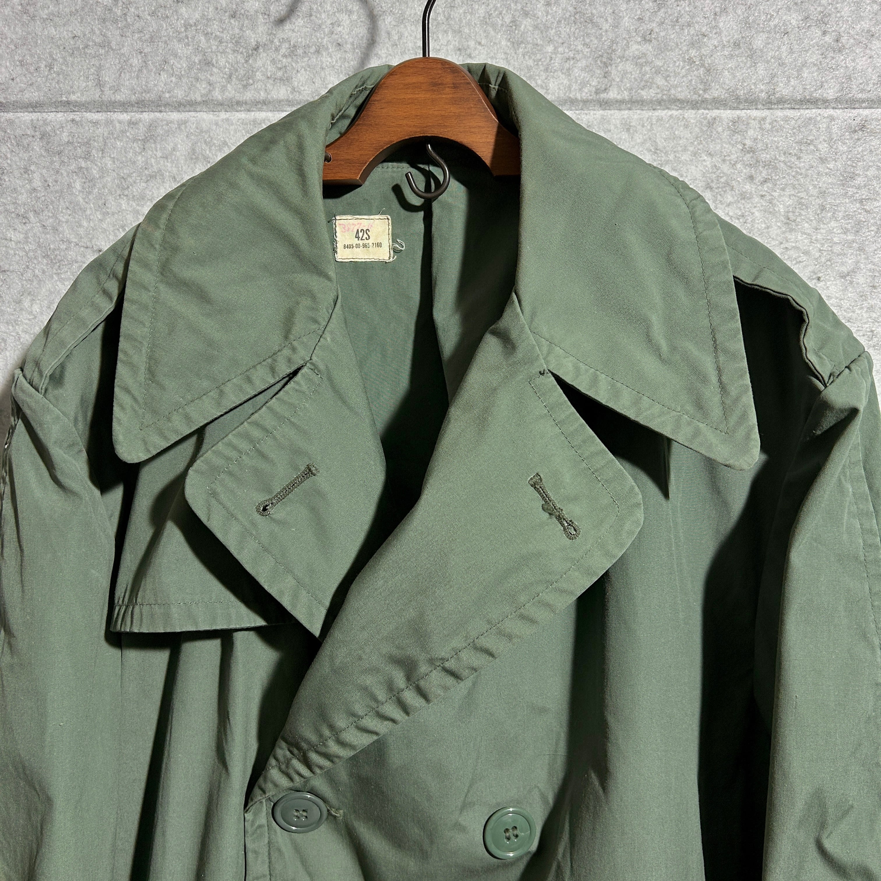 u.s.army】trench coat アメリカ軍 トレンチコート ウエストベルトなし