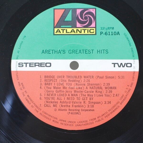 Aretha Franklin / Aretha's Greatest Hits [P-6110A] - 画像4