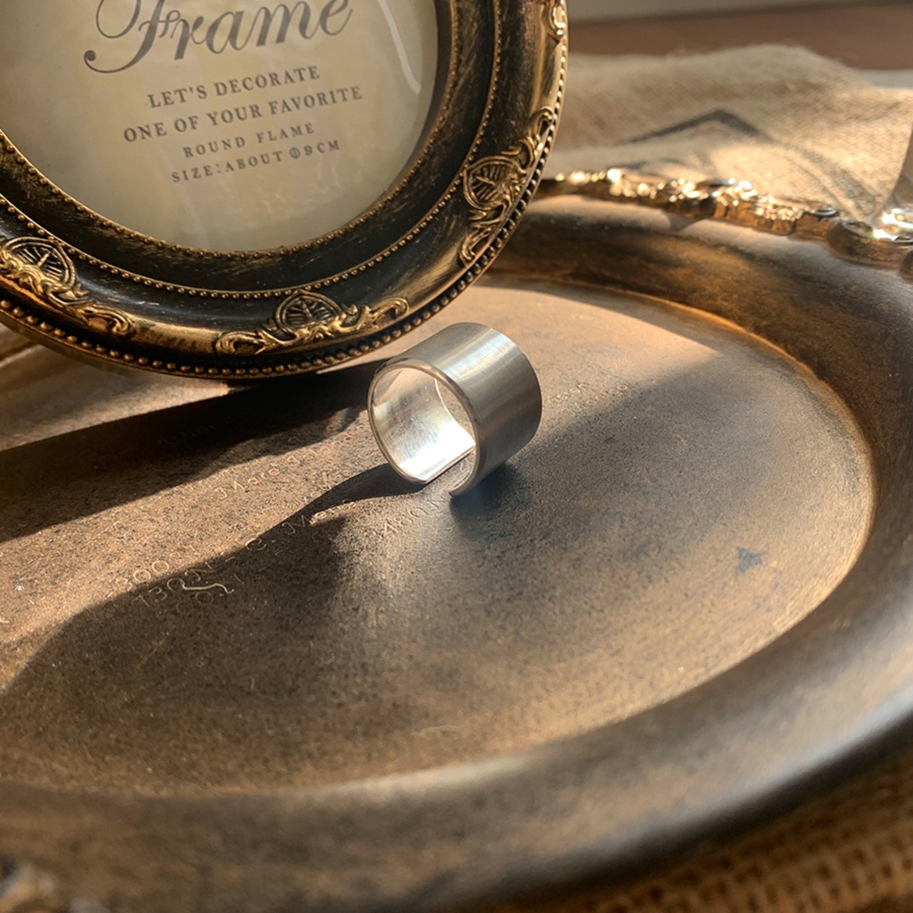 シルバーカットエッジマットワイドリング