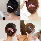 nalaina ヘアアクセサリー【2点セット】盛り髪 夜会巻きコーム 髪飾り 髪留め パール ヘアコーム キラキラ ヘアアク ヘアコーム ヘアアレンジ バレンタインデー 結婚式 和装 着物 卒業式 成人式 コーム