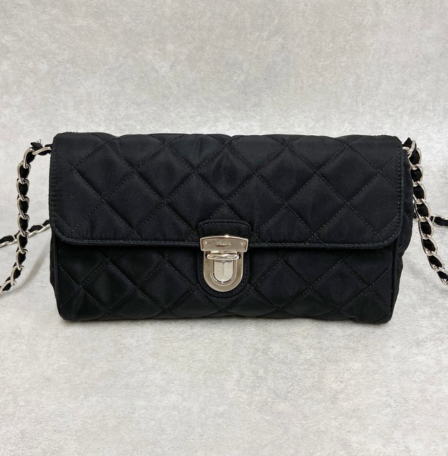 PRADA プラダ チェーンショルダー ナイロン ブラック 7018-202205