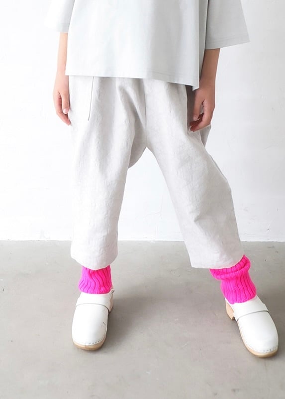 【 michirico 26AW 】 Jacquard sarouel pants / MR26AW-24 / オイスターホワイト / KIDS
