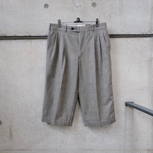 Glen Check 2-Tuck Wool Shorts