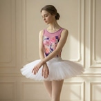 【即納】メルべイユ メッシュローズメッシュレオタード M0007