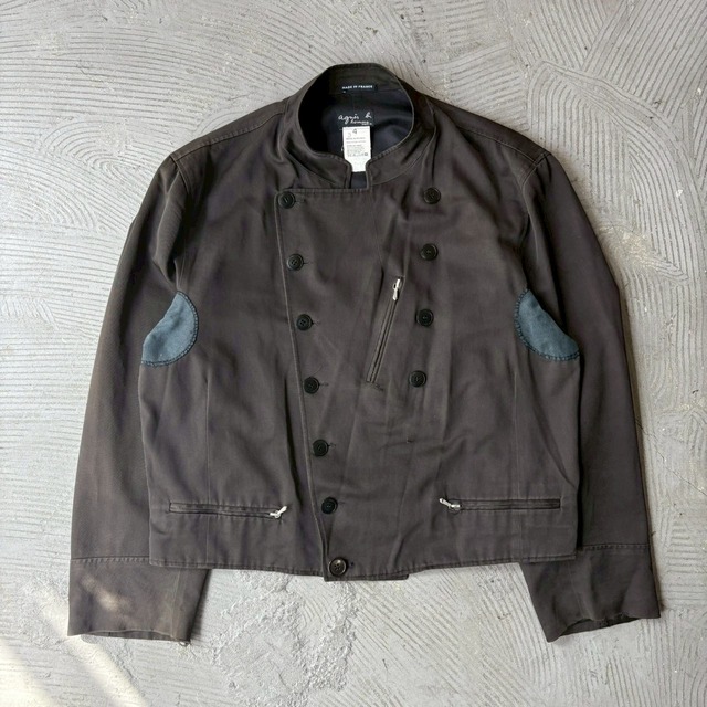 agnes b. / Double-breasted stand collar jacket